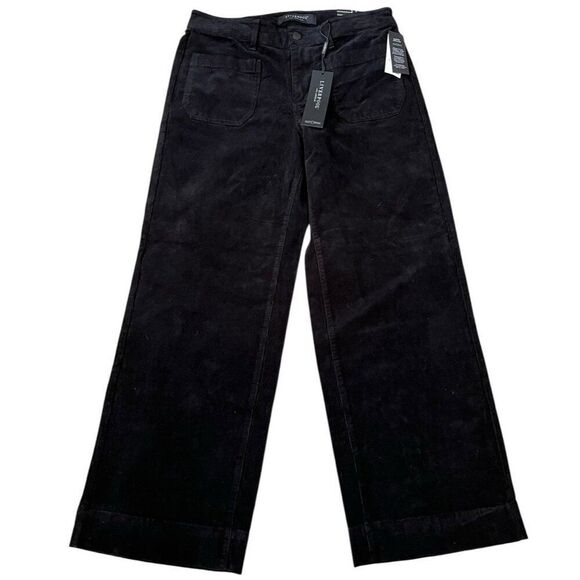 Liverpool Ladies 6 / 28 Black Corduroy Pants  30 x 28 Flared Leg NWT MSRP $109 - Picture 1 of 5